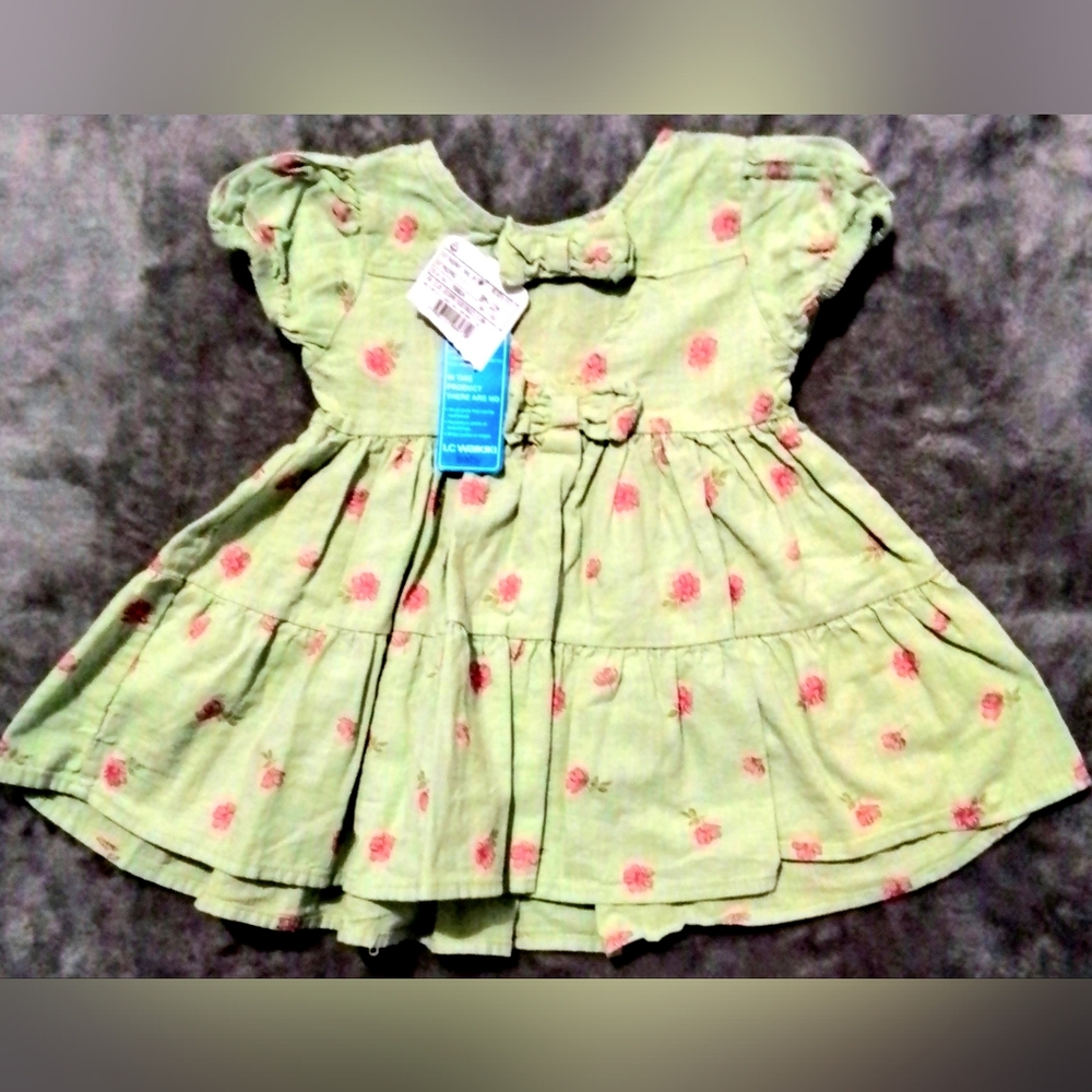 LCW light-pea pink floral spring or summer dress, NWT, 9-12m